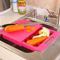 Multifunction Cutting Board with Sink Drain Basket | Kitchen Chopping Board | Everyday Home Deal