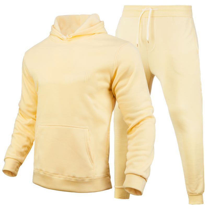 Women's Casual Versatile Solid Color Hoodie Set