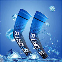 UV Resistant Ice Silk Cooling Set - 1 Pair Arm Sleeves 1 Face Mask Scarf,  Sun Protection For Running, Cycling, Outdoor Sports