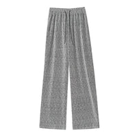 Summer New Arrival Rhinestone Embellished Textured Trousers