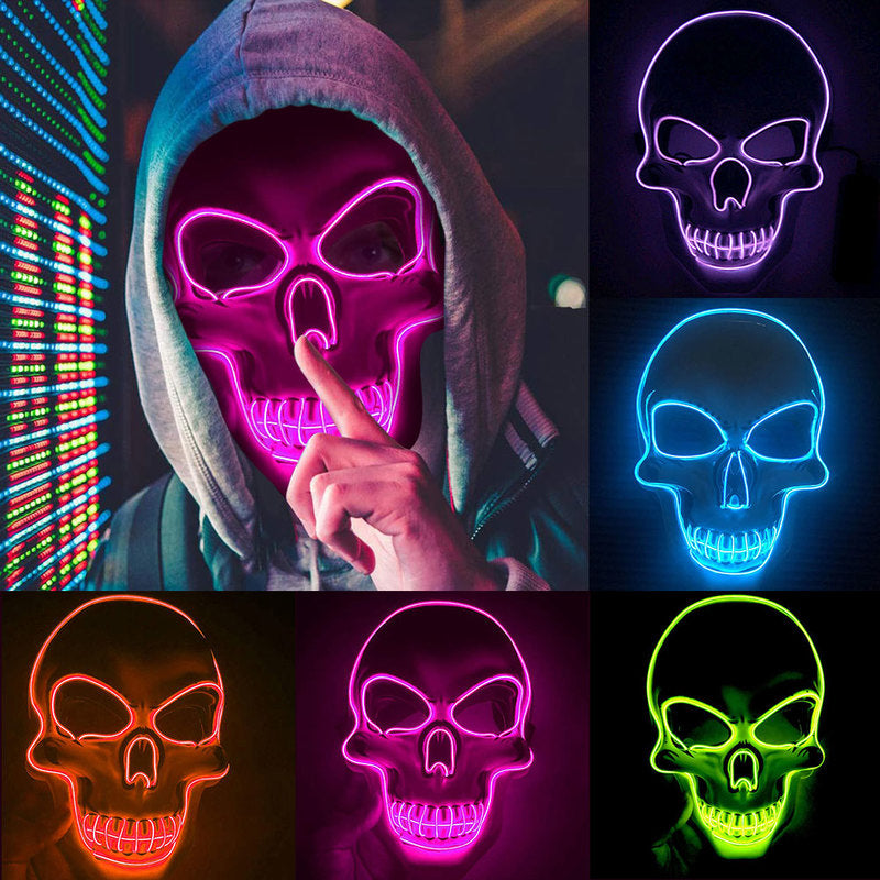 Halloween Skeleton Mask LED Glow Scary Mask | Everyday Home Deal