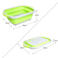 Folding Cutting Board with Washing Basket | Multifunction Kitchen Prep Tool | Everyday Home Deal
