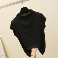 Womens Summer New Half-Neck Slimming Vest Sleeveless Top