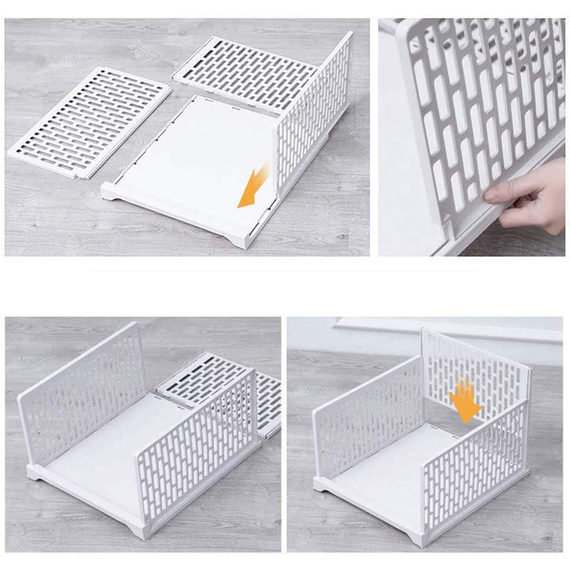 Wardrobe Storage Layered Partition Wardrobe Storage Box | Everyday Home Deal