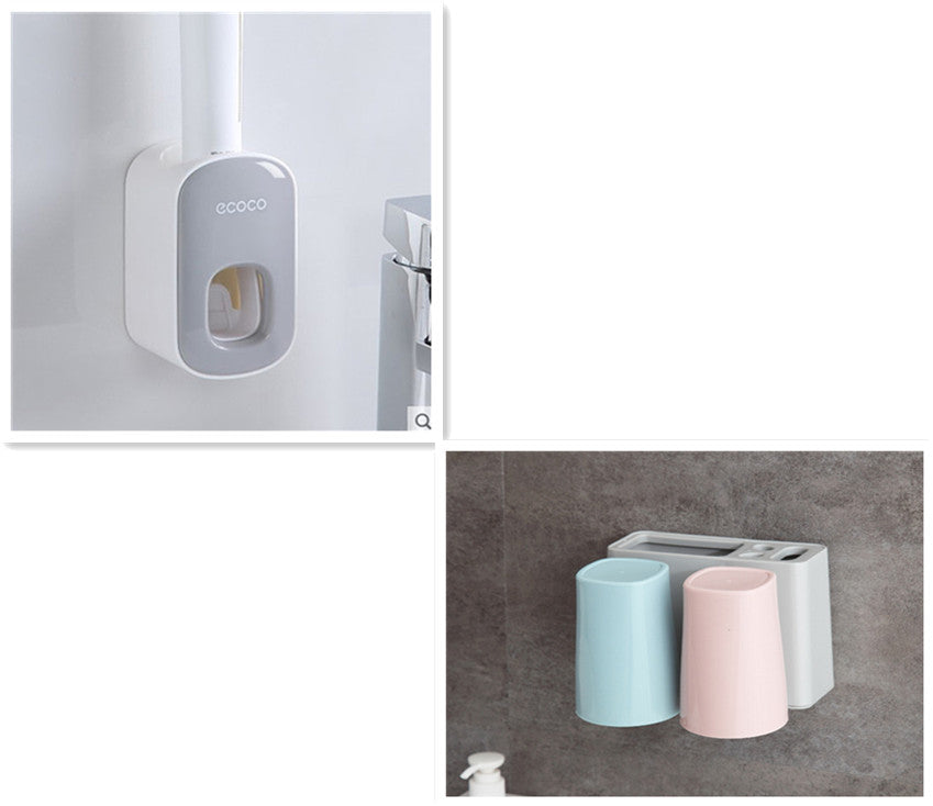 Wall Mounted Automatic Toothpaste Holder Bathroom Accessories Set Dispenser | Everyday Home Deal