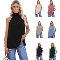 Womens Sleeveless Lace-up Vest