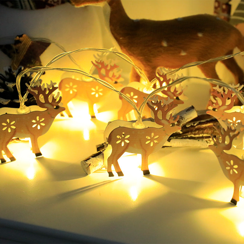 Christmas LED Light String — Santa, Elk & Snowman Ornaments