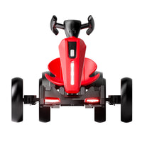 12V Electric Kids Pedal Go Kart, Folder Go Kart, Outdoor Ride On Toy With Adjustable Seat, 4 Non-Slip EVA Wheels For Boys And Girls Aged 3-6 Years Old, Red
