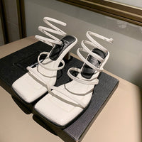 Summer New Style Strappy Roman High-heeled Sandals For Women