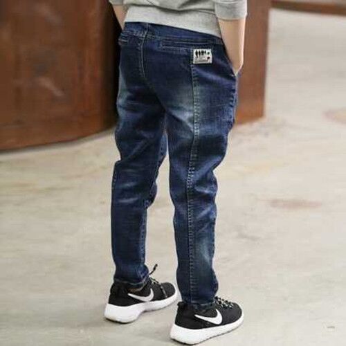 Boys' Urban Letter-Print Comfort Casual Denim Trousers — Premium Apparel Deal | Everyday Home Deal