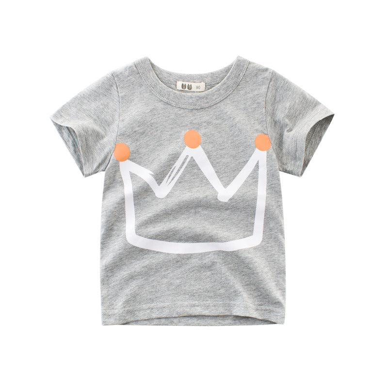 Boys' Summer Korean Style 100% Pure Cotton Short-Sleeve T-Shirt — Premium Apparel Deal | Everyday Home Deal
