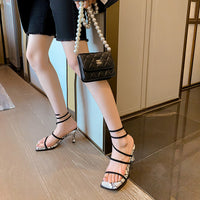 Summer New Style Strappy Roman High-heeled Sandals For Women