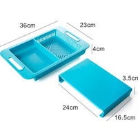 Multifunction Cutting Board with Sink Drain Basket | Kitchen Chopping Board | Everyday Home Deal