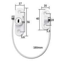 Window Security Chain Lock Window Cable Lock Restrictor Multifunctional Window Lock Door Security Guard for Baby Safety 1Pcs
