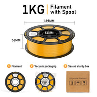 Silk PLA Filament 1.75mm, 1.1kg Spool, Glossy Shiny Finish, Smooth Printing 3D Printer Filament