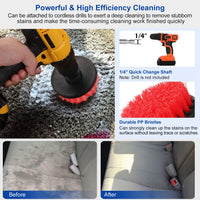 3Pcs Per Set Drill Brush Power Scrubber Cleaning Brush For Car Carpet Wall Tile Tub Cleaner Combo Brush Only