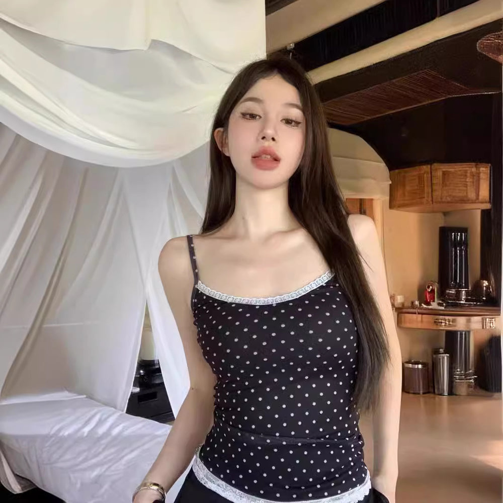 Polka-dot Lace Camisole - Best Premium Clothing Deal | Everyday Home Deal