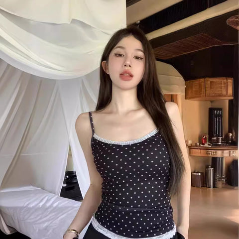 Polka-dot Lace Camisole - Best Premium Clothing Deal | Everyday Home Deal