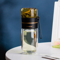 Double Wall Glass Tea Infuser Bottle | Leakproof Tea Separation Water Bottle | Everyday Home Deal