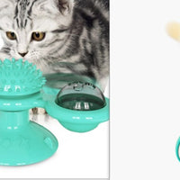 Cat Rotating Windmill Multi-Function Toys Itch Scratching Device Teeth Shining Toy
