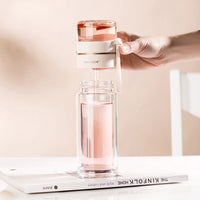 Double Wall Glass Tea Infuser Bottle | Leakproof Tea Separation Water Bottle | Everyday Home Deal