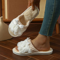 Womens Flat-soled Cotton Outdoor Slippers