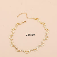 Bohemian-style Cross And Double-heart Multi-layer Anklet
