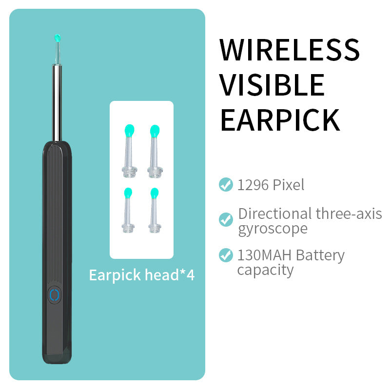 NE3 Ear Cleaner Otoscope Ear Wax Removal Tool With Camera LED Light Wireless Ear Endoscope Ear Cleaning Kit For I-phone | Everyday Home Deal