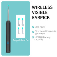 NE3 Ear Cleaner Otoscope Ear Wax Removal Tool With Camera LED Light Wireless Ear Endoscope Ear Cleaning Kit For I-phone | Everyday Home Deal