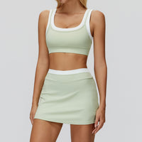 Contrast Nude Yoga Suit Thread