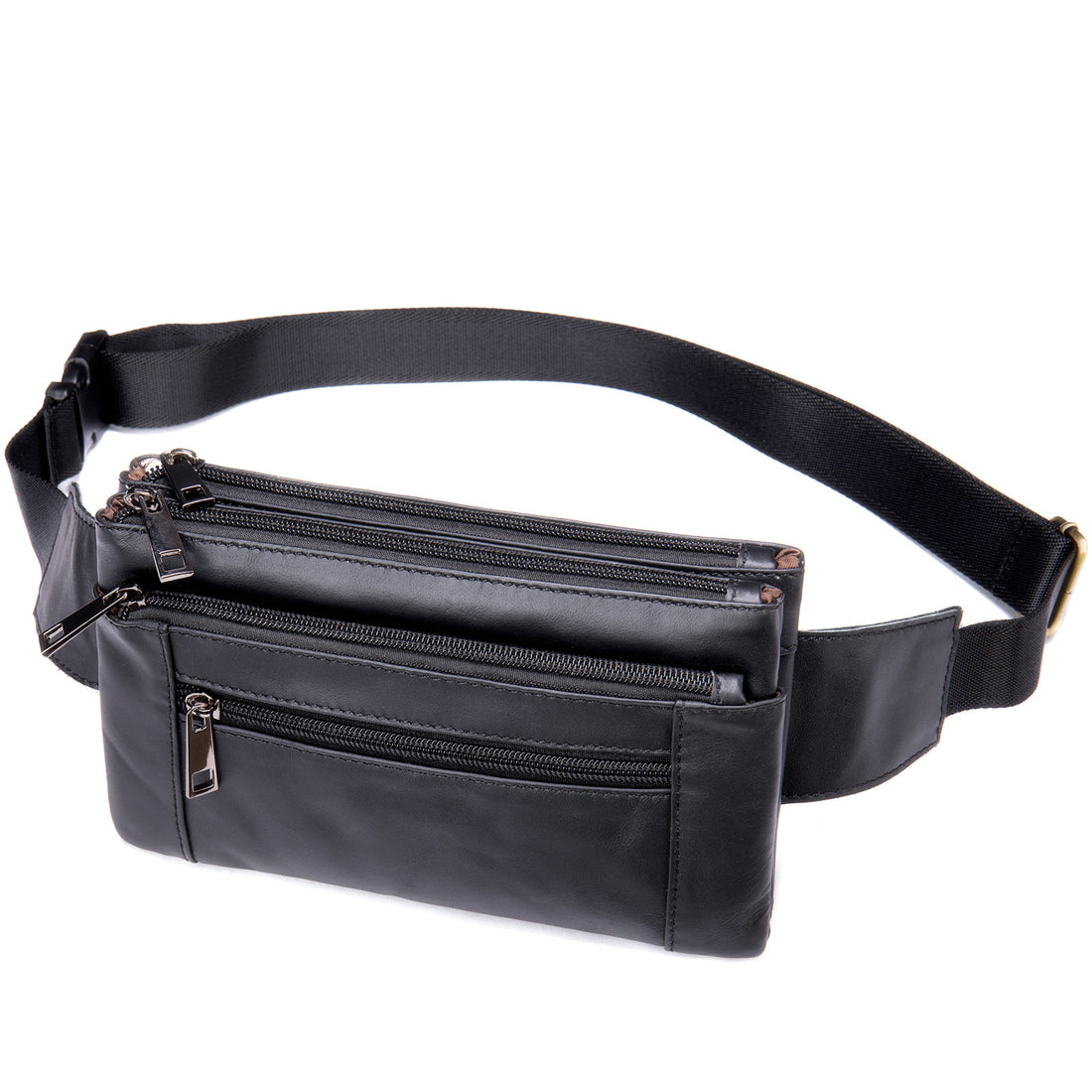 Men's High-End Full-Grain Leather Lightweight Chest Bag — Premium Apparel Deal | Everyday Home Deal