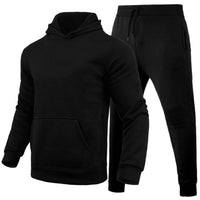 Women's Casual Versatile Solid Color Hoodie Set