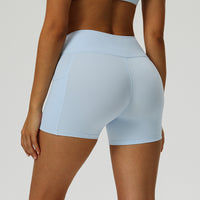 Peach-butt Yoga Shorts High-waisted Butt-lifting For Fitness