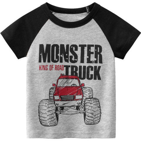 Boys' Summer Korean Style 100% Pure Cotton Graphic T-Shirt — Premium Student Apparel | Everyday Home Deal