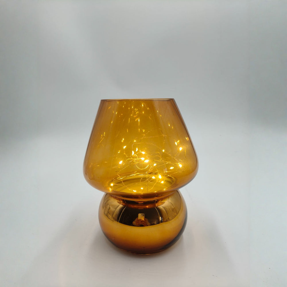 Glass Mushroom Battery-Powered Lamp -Cute Mushroom Shape, Compact Portable Without Restraints, Adding Warmth To Any Corner Battery Not Included