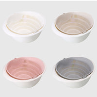 Double-Layer Drain Basket | Fruit Vegetable Rice Strainer | Everyday Home Deal