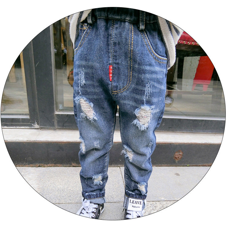 Boys' & Girls' Urban Ripped Destructed Stretch Denim Trousers — Premium Apparel Deal | Everyday Home Deal