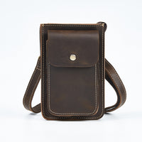 Genuine Leather Mens Cowhide Durable Work Belt-Powered Bag