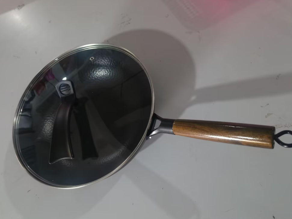 Traditional Handmade Iron Wok | Heavy Duty Cooking Pan | Everyday Home Deal