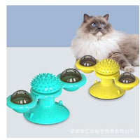 Cat Rotating Windmill Multi-Function Toys Itch Scratching Device Teeth Shining Toy