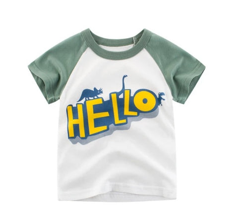 Boys' Summer Korean Style Cotton Graphic Short-Sleeve T-Shirt — Premium Apparel Deal | Everyday Home Deal