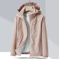 Couple Single-layer Jacket Windproof Sports Fleece-lined Padded Overalls