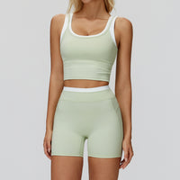Contrast Nude Yoga Suit Thread