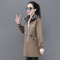 Womens Fashionable Loose-fit Oversized Hooded Jacket