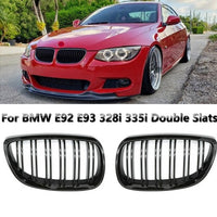 For BMW E92 E93 2007-2010 Gloss Black Front Kidney Grille Style 328i 335i Coupe