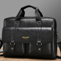 Mens Business Large-Capacity ShoulderCrossbody Simple Briefcase