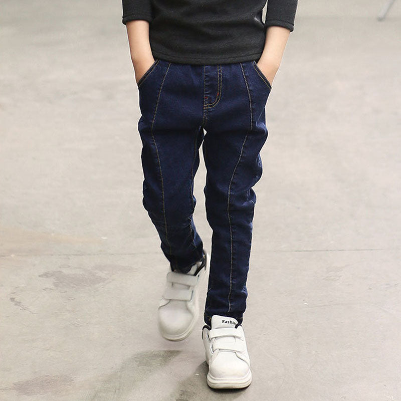 Boys' High-Waist Pull-On Comfort Stretch Denim Trousers — Premium Apparel Deal | Everyday Home Deal