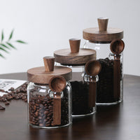 3Pcs Glass Coffee Jars with Spoons | Tea Candy Biscuit Storage | Everyday Home Deal