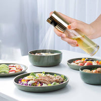 BBQ Healthy Kitchen Cooking Oil Vinegar Spray Bottle Push Type Oil Spray BottlePump Oil Tank Leakproof BBQ Sprayer BBQ Tools Kitchen Gadgets
