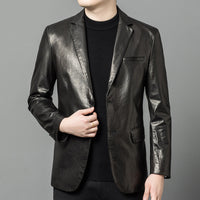 High-end Oil-Waxed Sheepskin Fashionable Casual Blazer - Premium Apparel Deal | Everyday Home Deal